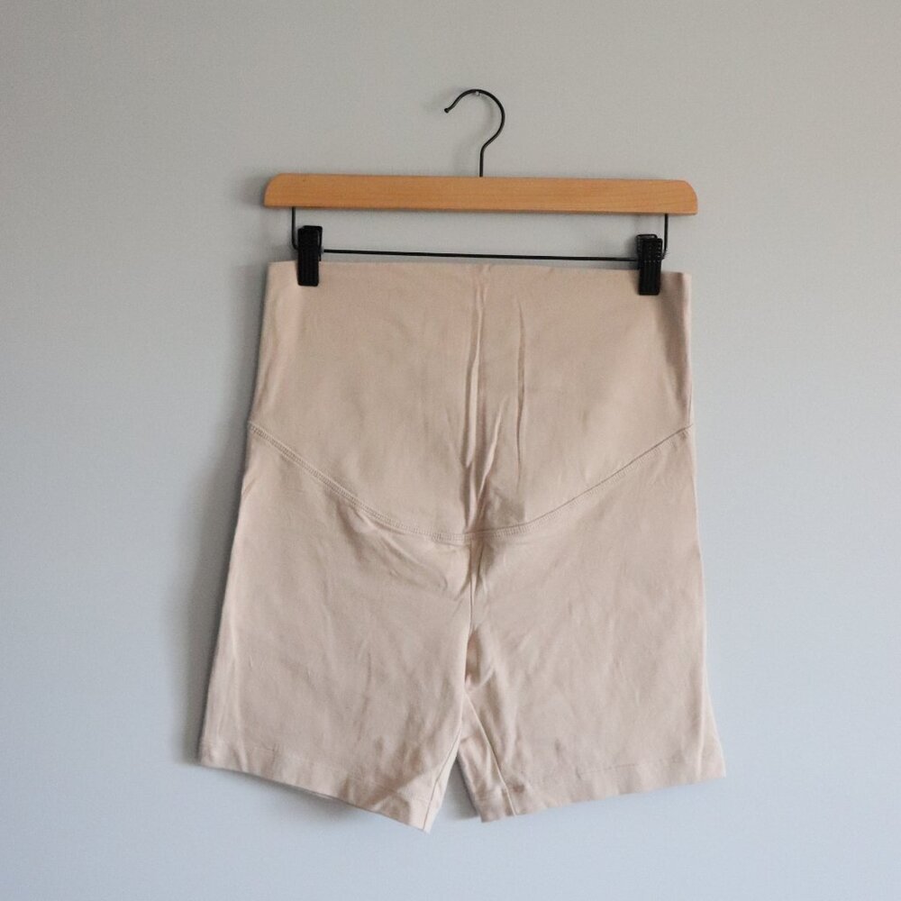 Old Navy Women's Cream‎ Sz S Maternity High Waist Stretch Shorts